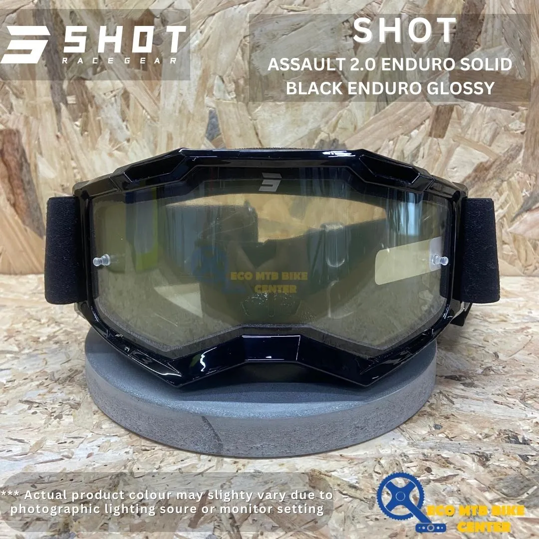 SHOT ASSAULT 2.0 ENDURO SOLID BLACK ENDURO GLOSSY