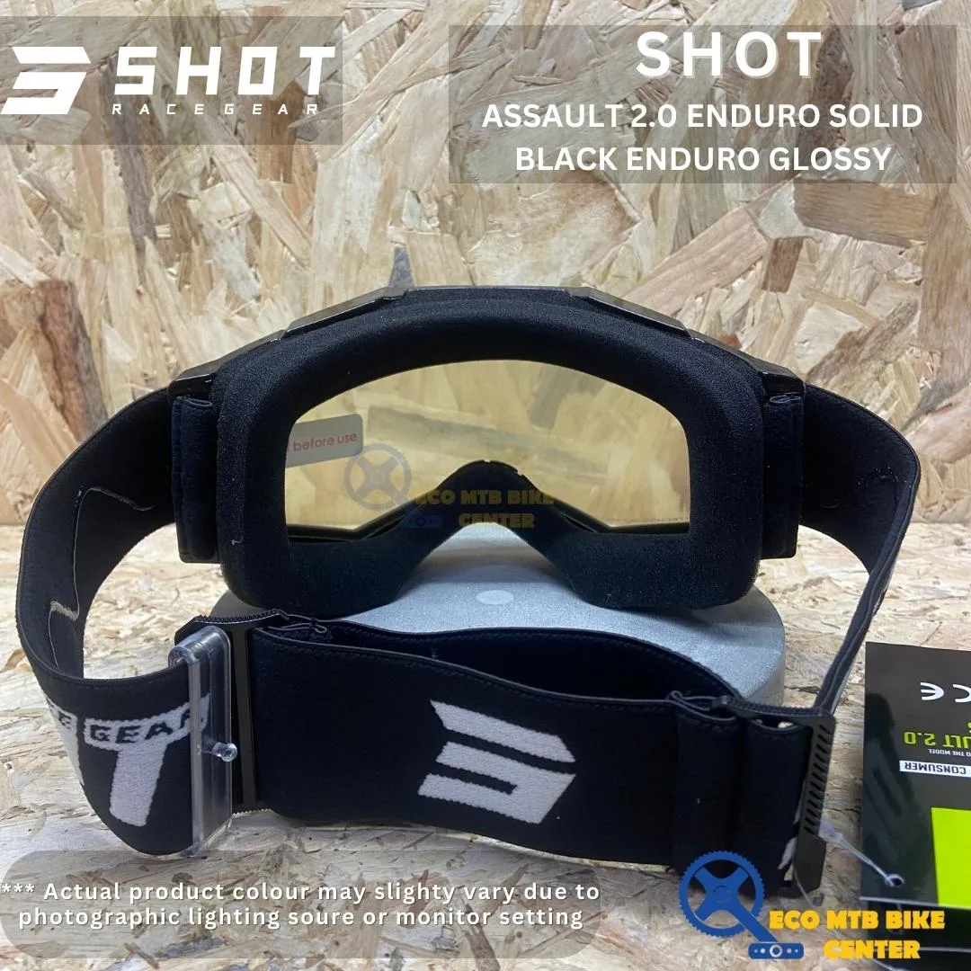 SHOT ASSAULT 2.0 ENDURO SOLID BLACK ENDURO GLOSSY