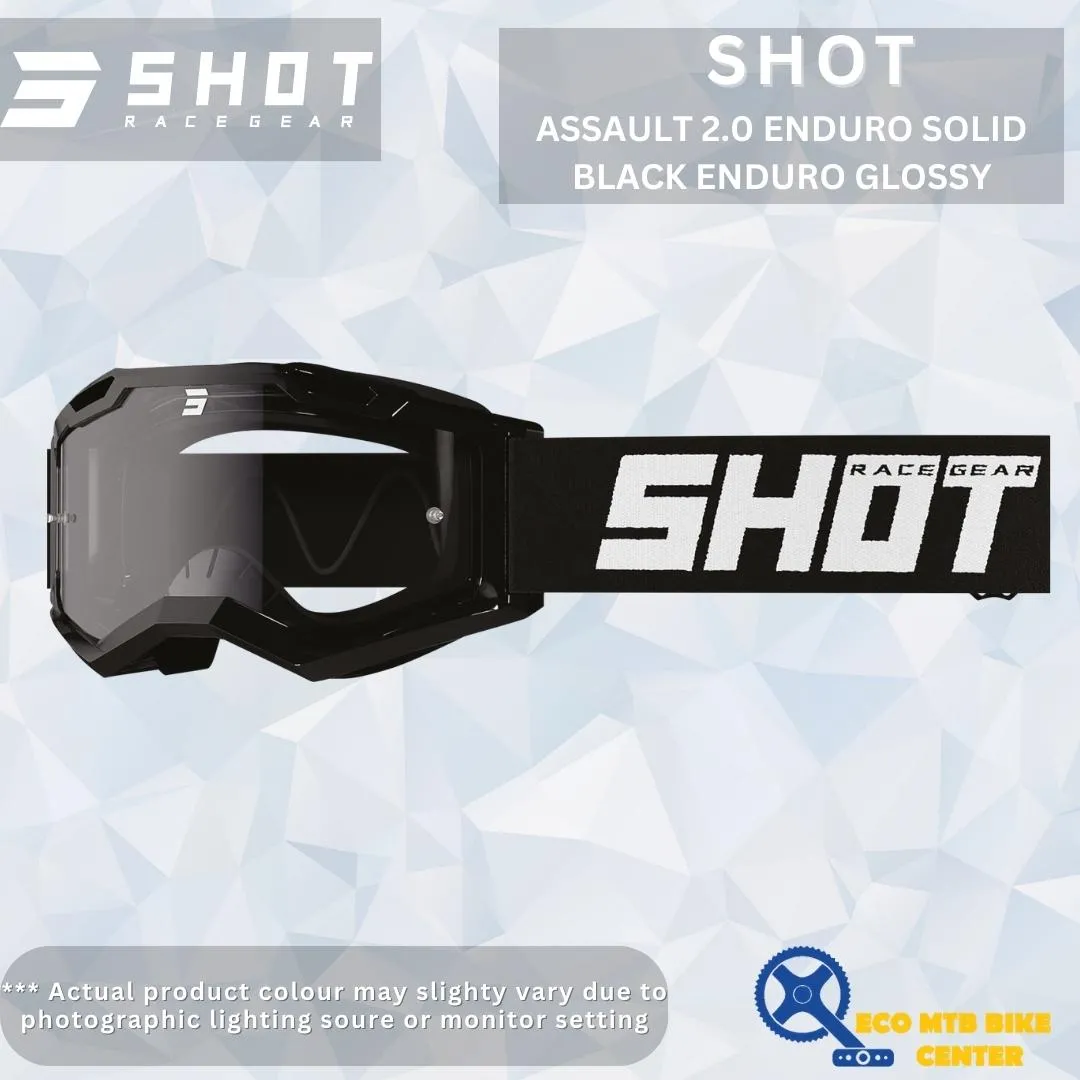 SHOT ASSAULT 2.0 ENDURO SOLID BLACK ENDURO GLOSSY