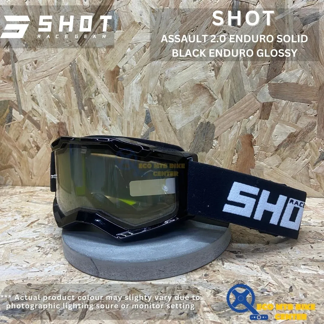 SHOT ASSAULT 2.0 ENDURO SOLID BLACK ENDURO GLOSSY