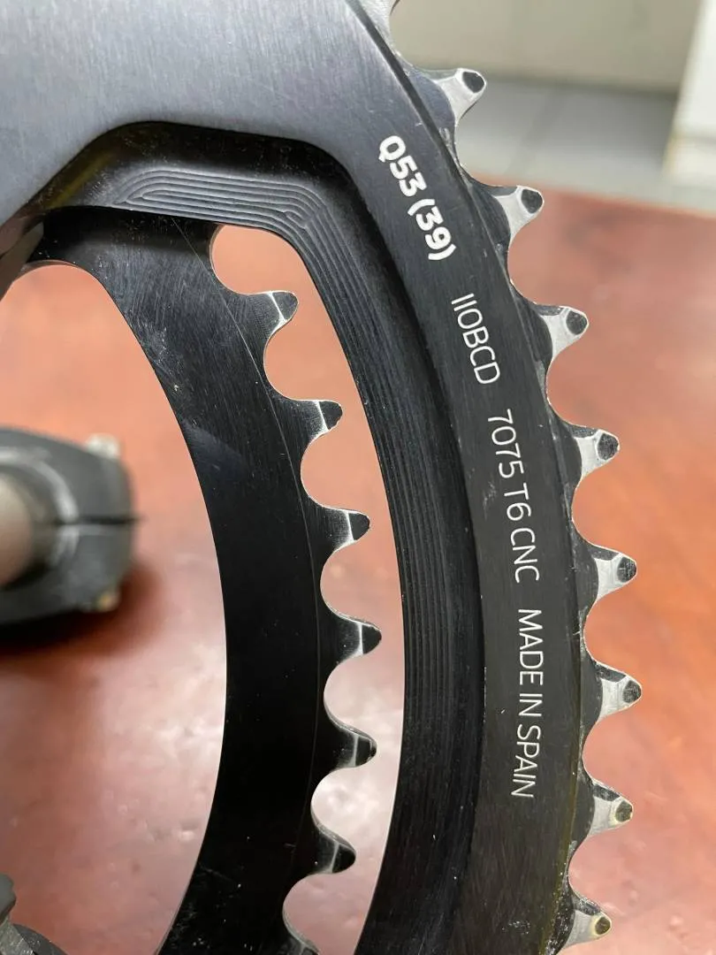 Ultegra R6800 172.5mm crank with Rotor oval Q ring 53/39