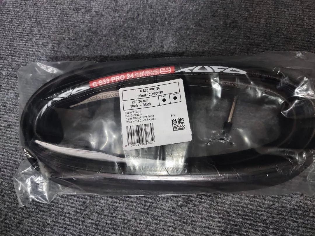 Tufo C S33 Pro 24 Road Bicycle Tubular Tire For Clincher Rims 700c
