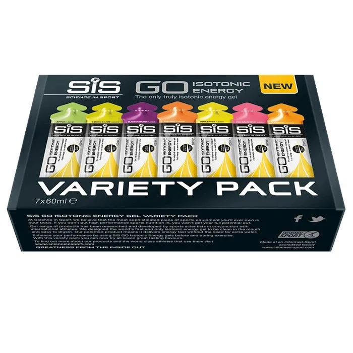 7 in 1 SIS Science in Sport GO Isotonic Gel Variety Pack(7x60ml) HALAL 7 Flavours