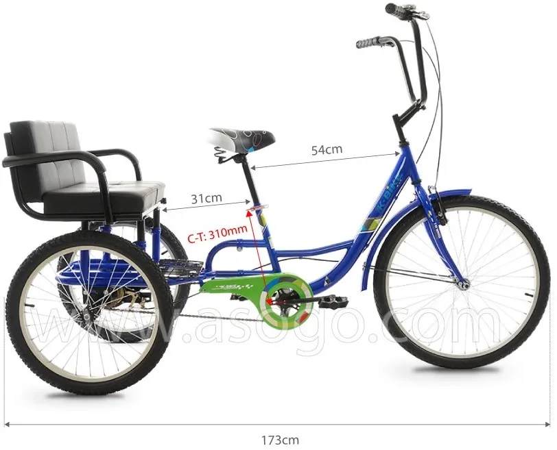 PROMOTION BARU ASOGO TRIKE 24"ER 3 WHEELS ADULT BASIKAL BICYCLE - FACTORY