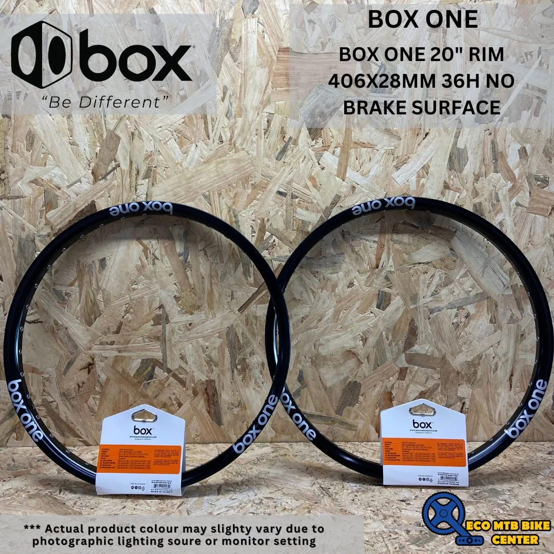 BOX COMPONENTS BOX ONE 20" RIM 406X28MM 36H NO BRAKE SURFACE (SELL IN PAIR)
