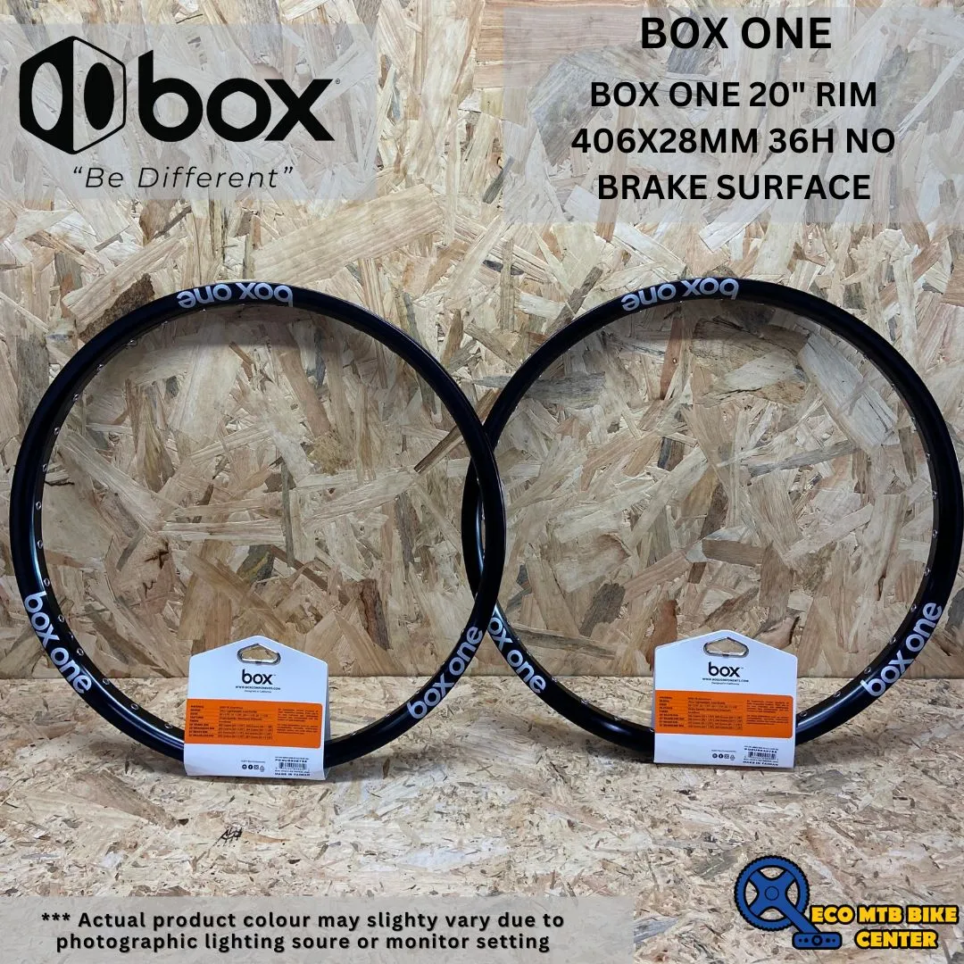 BOX COMPONENTS BOX ONE 20" RIM 406X28MM 36H NO BRAKE SURFACE (SELL IN PAIR)
