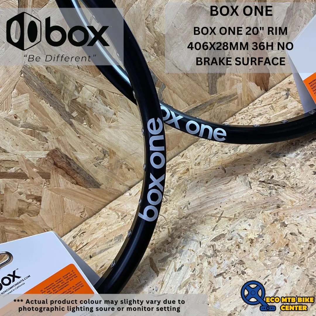 BOX COMPONENTS BOX ONE 20" RIM 406X28MM 36H NO BRAKE SURFACE (SELL IN PAIR)