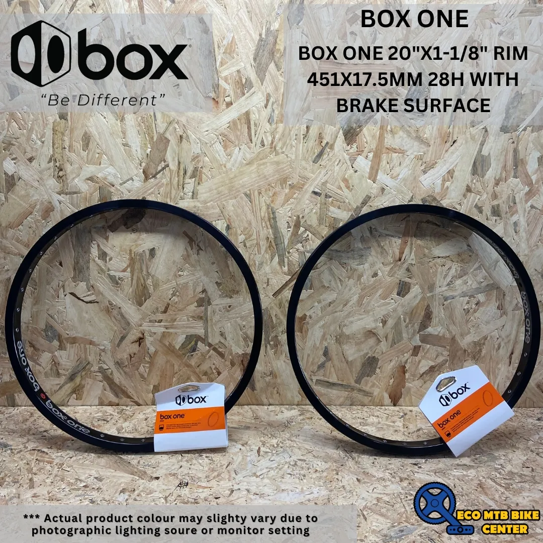 BOX COMPONENTS BOX ONE 20" RIM 406X28MM WITH BRAKE SURFACE (SELL IN PAIR)