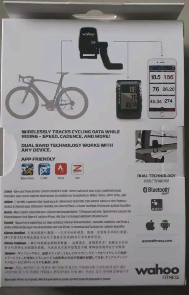 PROMOTION NEW GENUINE WAHOO BLUE SC SPEED AND CADENCE SENSOR CYCLING SENSORS BICYCLE BASIKAL