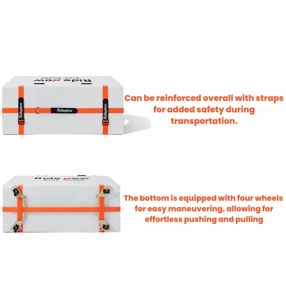 Ridenow Bike Bicycle Box for Travelling Foldable with 4 wheels / Ridenow helmet shoe bag