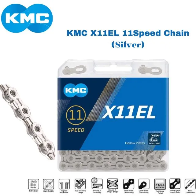 KMS 11Speed (X11EL/X11SL) Chain Full Hollow Gold/Silver