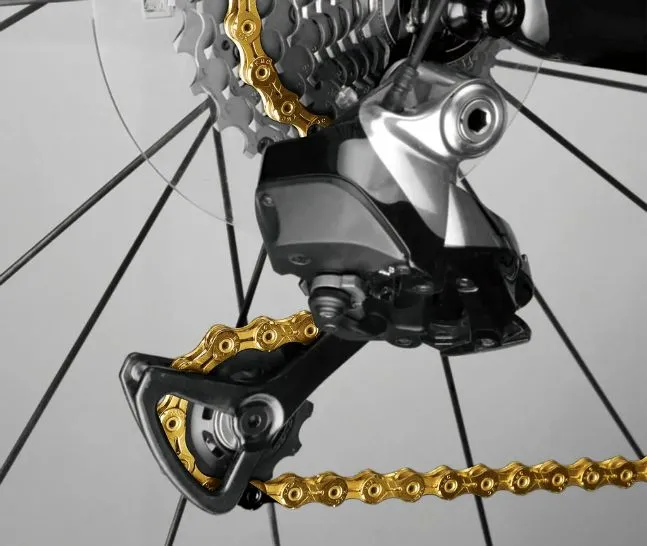 KMS 11Speed (X11EL/X11SL) Chain Full Hollow Gold/Silver