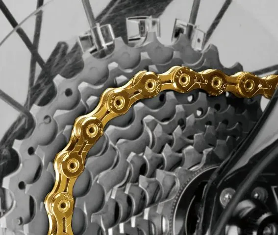 KMS 11Speed (X11EL/X11SL) Chain Full Hollow Gold/Silver