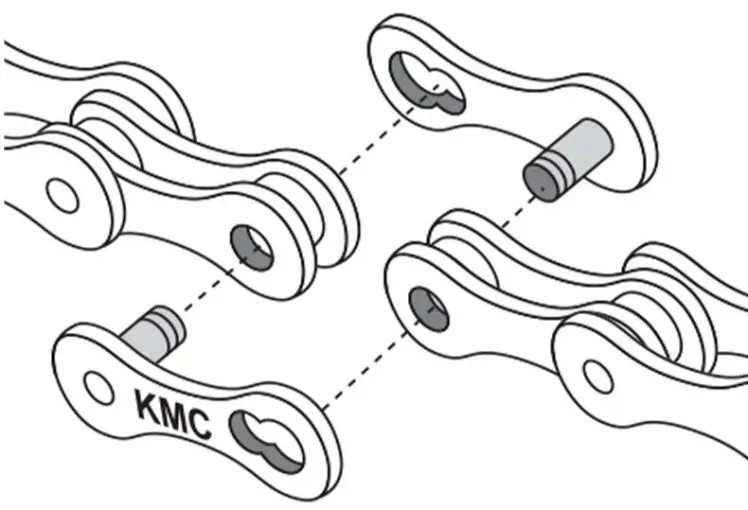 KMS 11Speed (X11EL/X11SL) Chain Full Hollow Gold/Silver