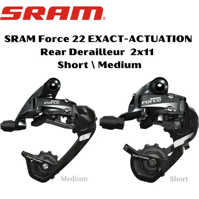 SRAM Force 22 EXACT-ACTUATION Rear Derailleur 2x11 Short \ Medium