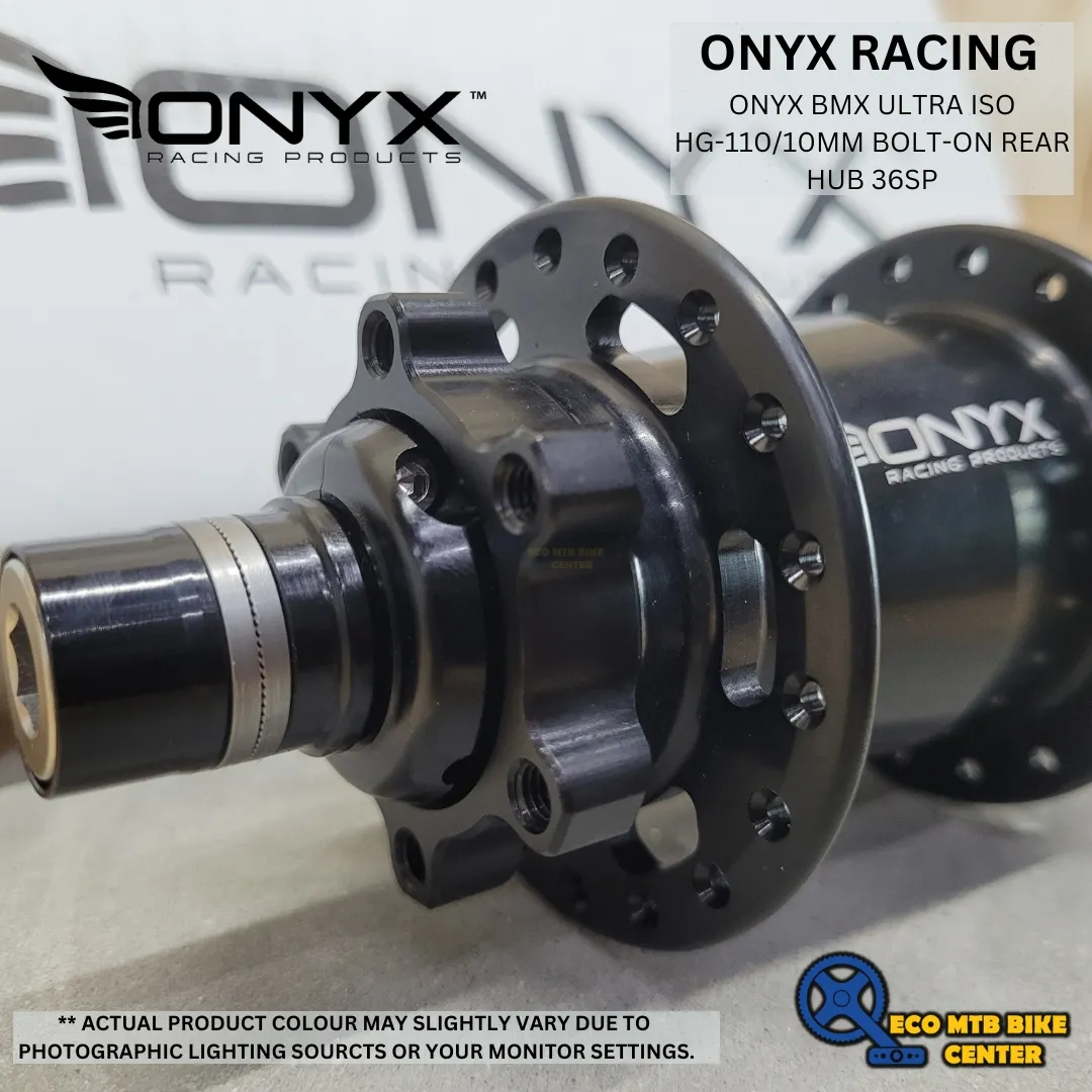 Onyx BMX ULTRA ISO HG-110/10mm Bolt-on Rear Hub 36SP Matte Black