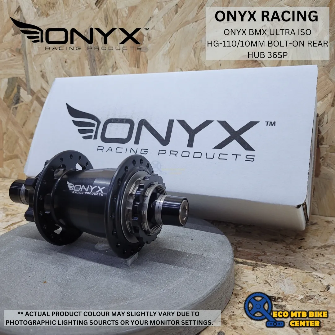 Onyx BMX ULTRA ISO HG-110/10mm Bolt-on Rear Hub 36SP Matte Black