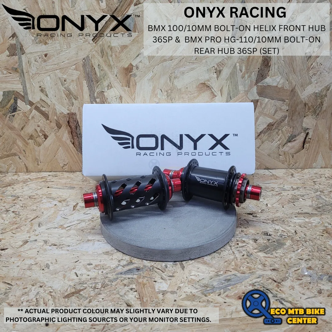 ONYX BMX 100/10mm Bolt-on Helix Front Hub 36SP &amp;  BMX PRO HG-110/10mm Bolt-on Rear Hub 36SP (set)