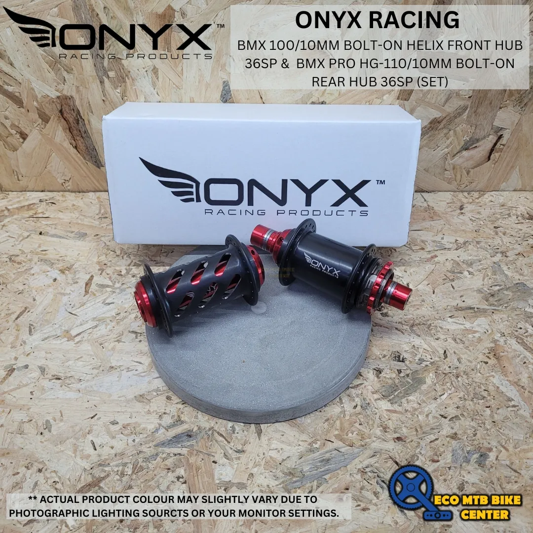 ONYX BMX 100/10mm Bolt-on Helix Front Hub 36SP &amp;  BMX PRO HG-110/10mm Bolt-on Rear Hub 36SP (set)