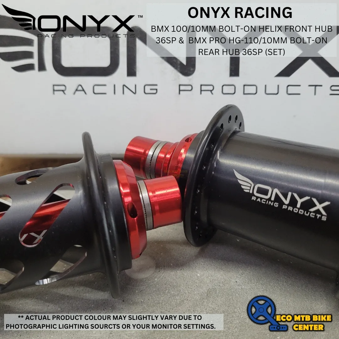 ONYX BMX 100/10mm Bolt-on Helix Front Hub 36SP &amp;  BMX PRO HG-110/10mm Bolt-on Rear Hub 36SP (set)
