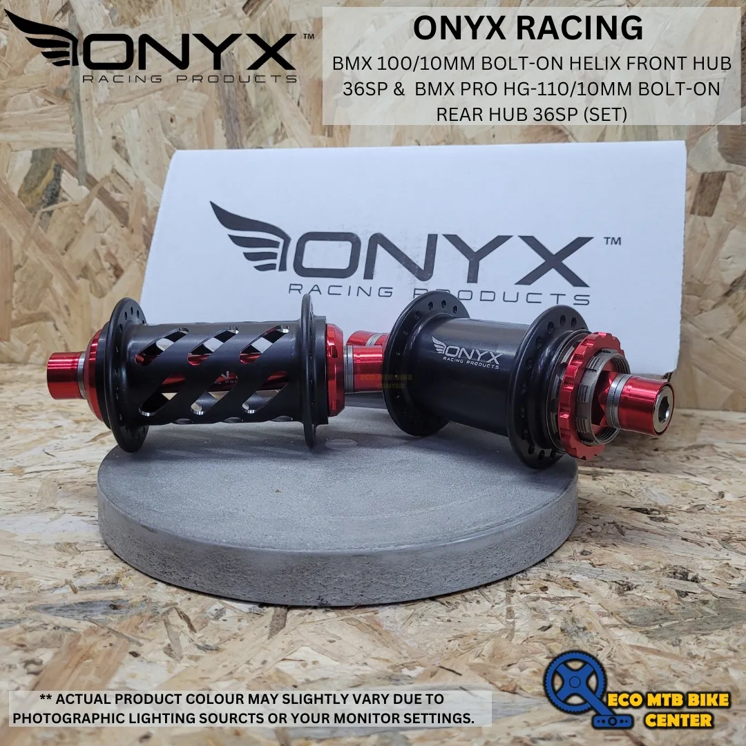 ONYX BMX 100/10mm Bolt-on Helix Front Hub 36SP &amp;  BMX PRO HG-110/10mm Bolt-on Rear Hub 36SP (set)