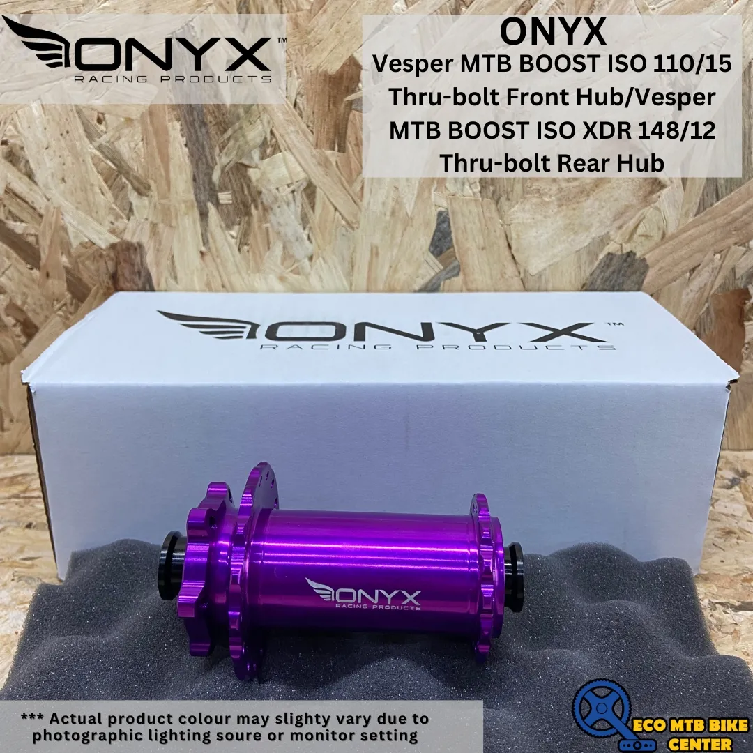 ONYX Vesper MTB BOOST ISO 110/15 Thru-bolt Front Hub/Vesper MTB BOOST ISO XDR 148/12 Thru-bolt Rear