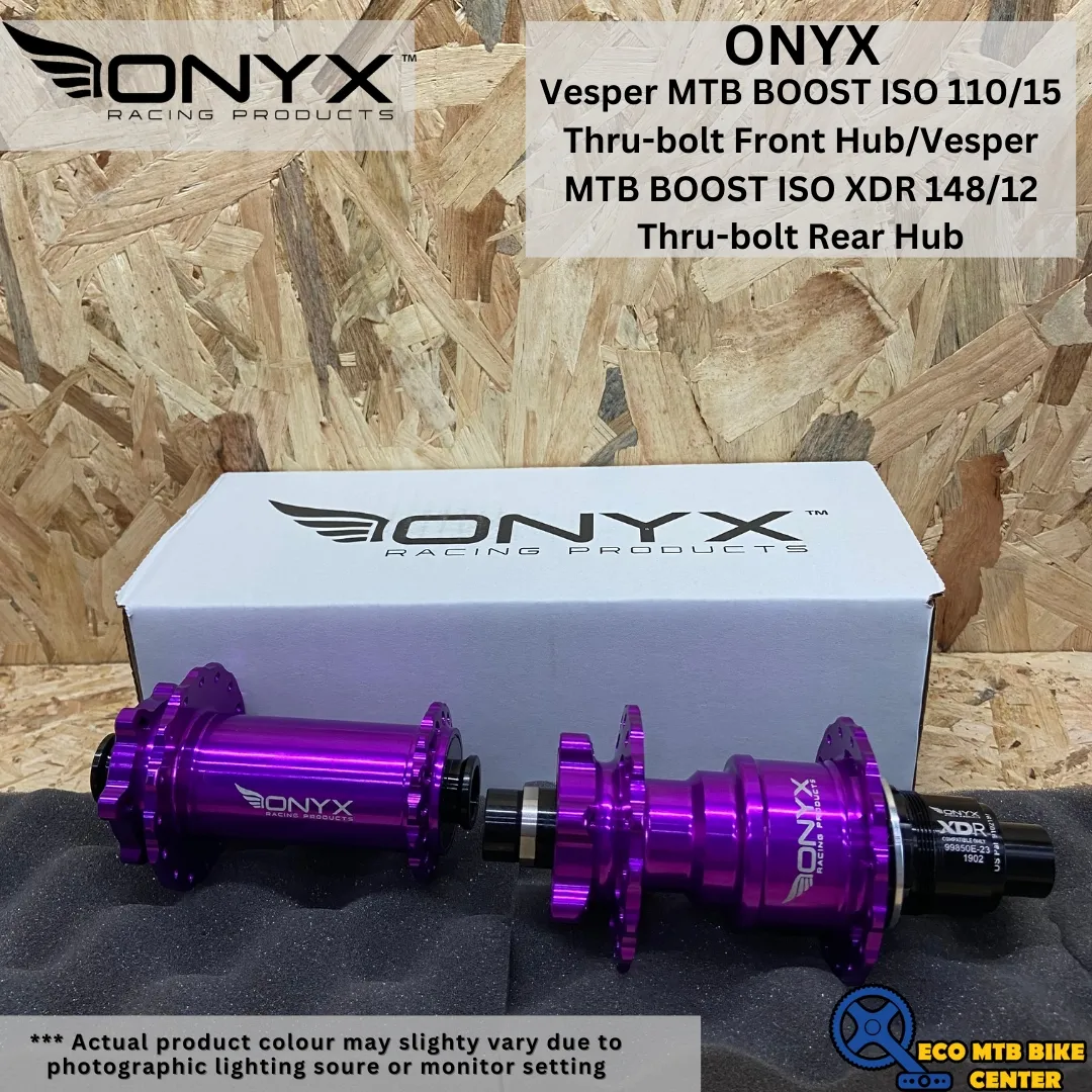 ONYX Vesper MTB BOOST ISO 110/15 Thru-bolt Front Hub/Vesper MTB BOOST ISO XDR 148/12 Thru-bolt Rear