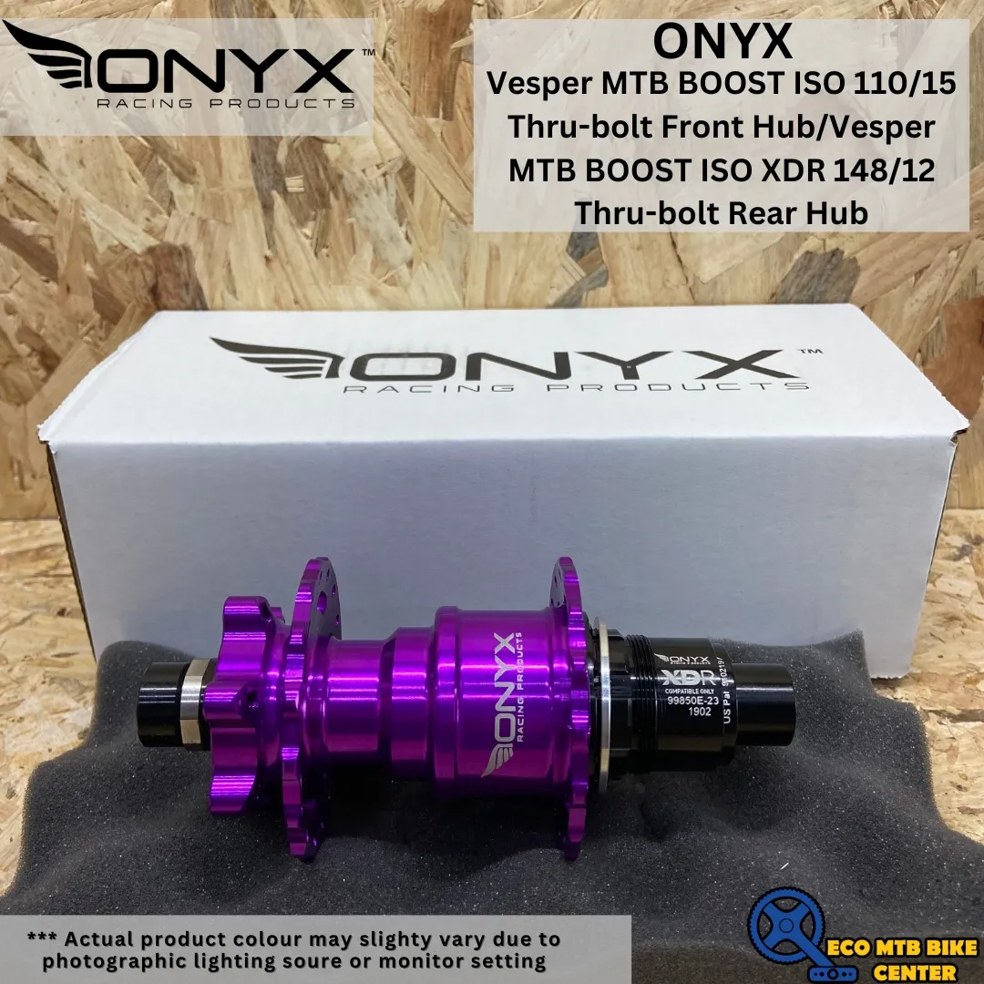 ONYX Vesper MTB BOOST ISO 110/15 Thru-bolt Front Hub/Vesper MTB BOOST ISO XDR 148/12 Thru-bolt Rear