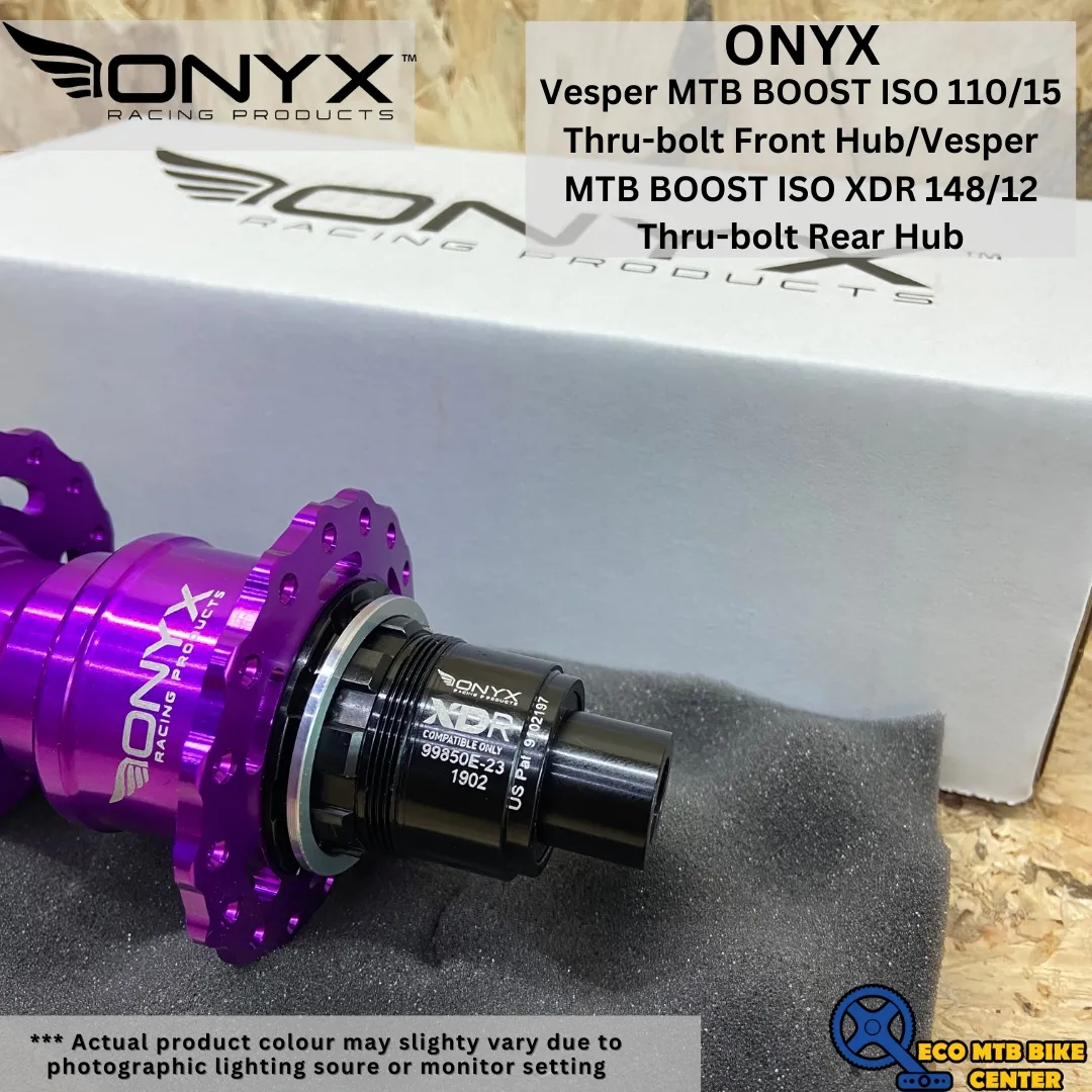 ONYX Vesper MTB BOOST ISO 110/15 Thru-bolt Front Hub/Vesper MTB BOOST ISO XDR 148/12 Thru-bolt Rear