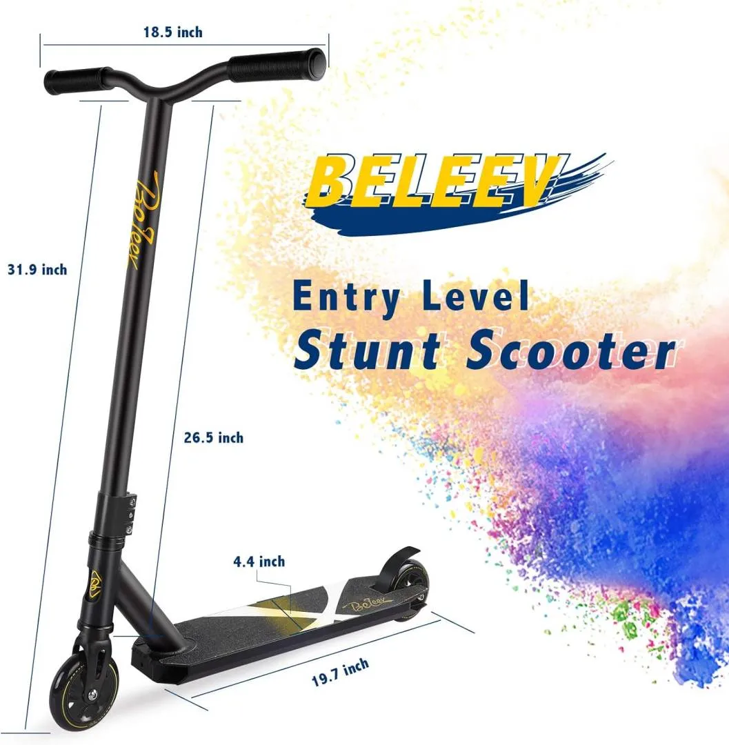 BELEEV Stunt Scooter ABEC-9 Entry Level Freestyle Kick Scooters